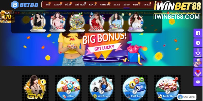 Sảnh Xổ số BET88 kết hợp với các công ty iGaming hàng đầu